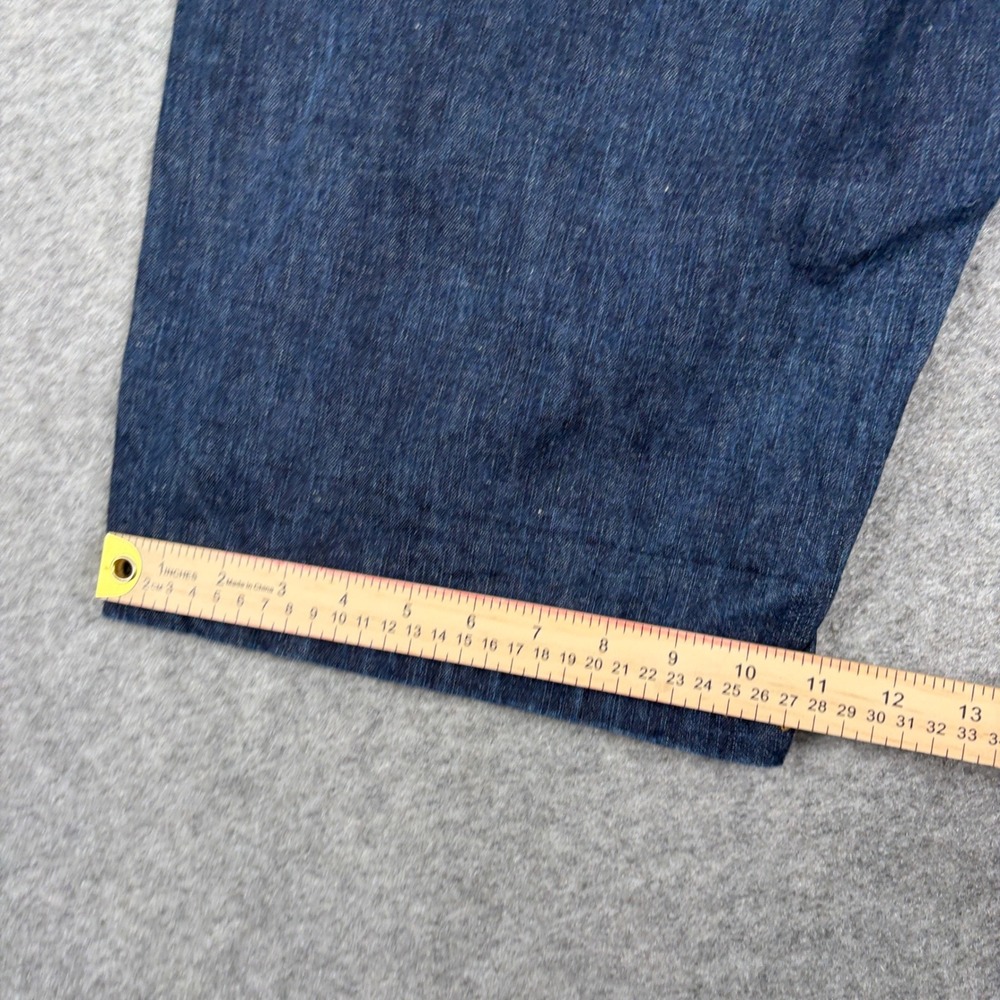 Rocawear Denim Shorts Mens 36 Baggy Y2K Embroidered Dark Wash Hip Hop Streetwear - Picture 12 of 13